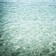 Crystal clear blue water background