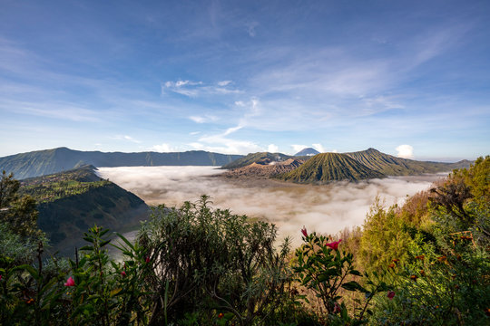 Sunrise over Mount Bromo at Bromo Tengger Semeru National Park, East Java, Indonesia