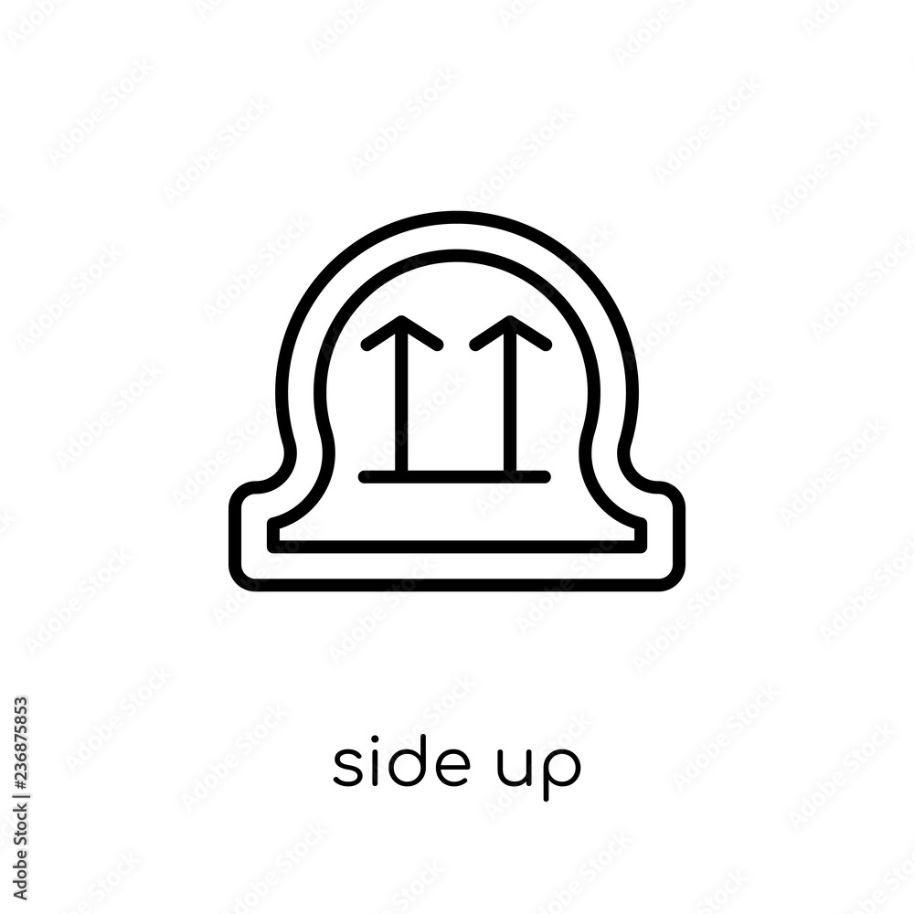 Poster side up icon from delivery and logistic collection.