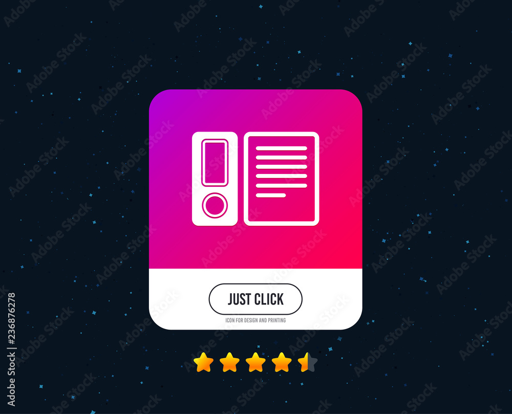 Poster document folder sign. accounting binder symbol. bookkeeping management. web or internet icon design.