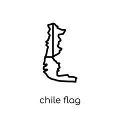 Chile flag icon. Trendy modern flat linear vector Chile flag icon on white background from thin line Country Flags collection