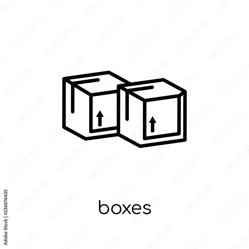 Poster boxes icon from delivery and logistic collection.