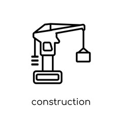 Construction icon. Trendy modern flat linear vector Construction icon on white background from thin line Construction collection