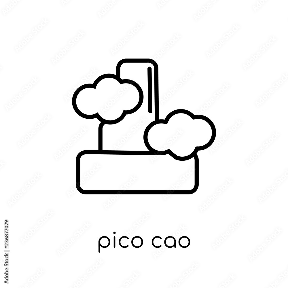 Poster pico cao icon. trendy modern flat linear vector pico cao icon on white background from thin line afr