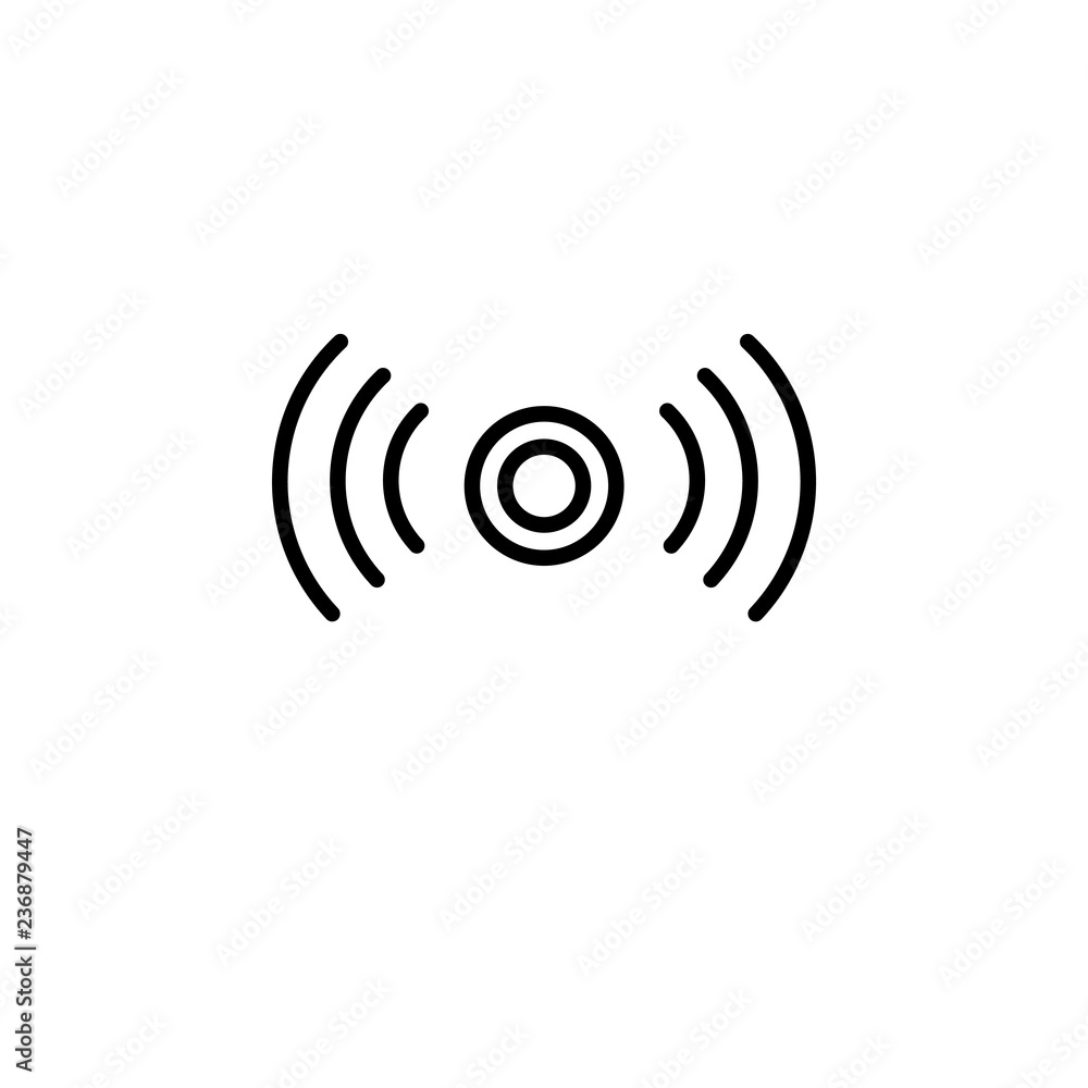 Poster signal icon. trendy modern flat linear vector signal icon on white background from thin line communi