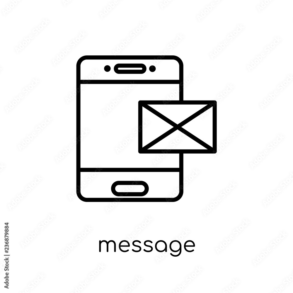 Poster message icon from communication collection.