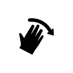 Hand, fingers, gesture, swipe, right icon. Element of hand icon for mobile concept and web apps. Detailed Hand, fingers, gesture, swipe, right icon can be used for web and mobile
