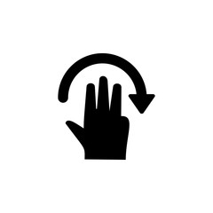 Hand, fingers, gesture, swipe, rotate, right icon. Element of hand icon for mobile concept and web apps. Detailed Hand, fingers, gesture, swipe, rotate, right icon