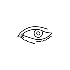 Eye wrinkle, woman eye icon. Element of anti aging outline icon for mobile concept and web apps. Thin line Eye wrinkle, woman eye icon can be used for web and mobile
