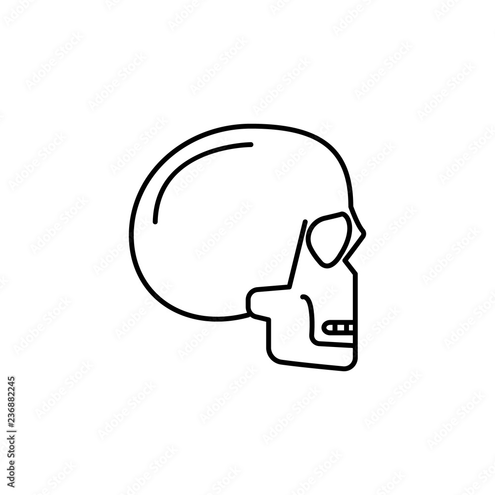 Poster skull, head icon. element of anti aging outline icon for mobile concept and web apps. thin line skul