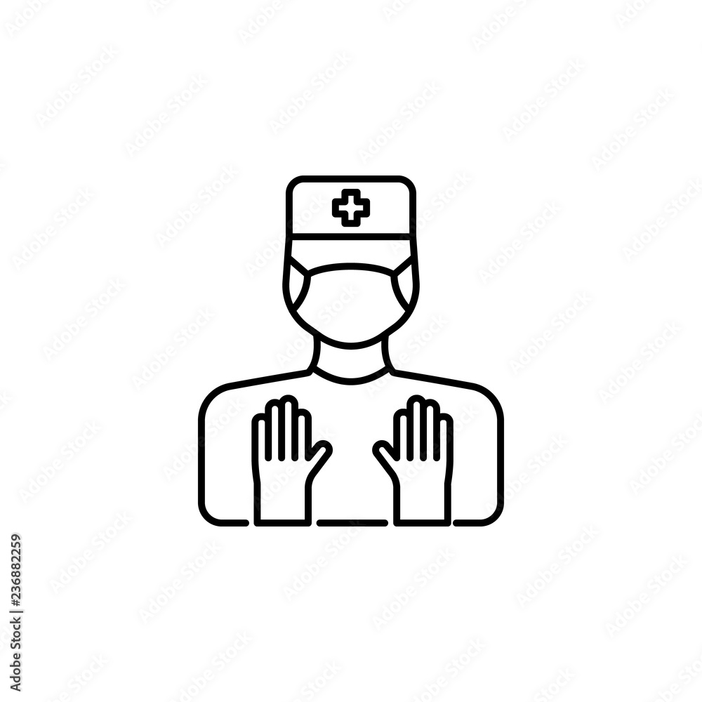 Poster surgery, man icon. element of anti aging outline icon for mobile concept and web apps. thin line sur