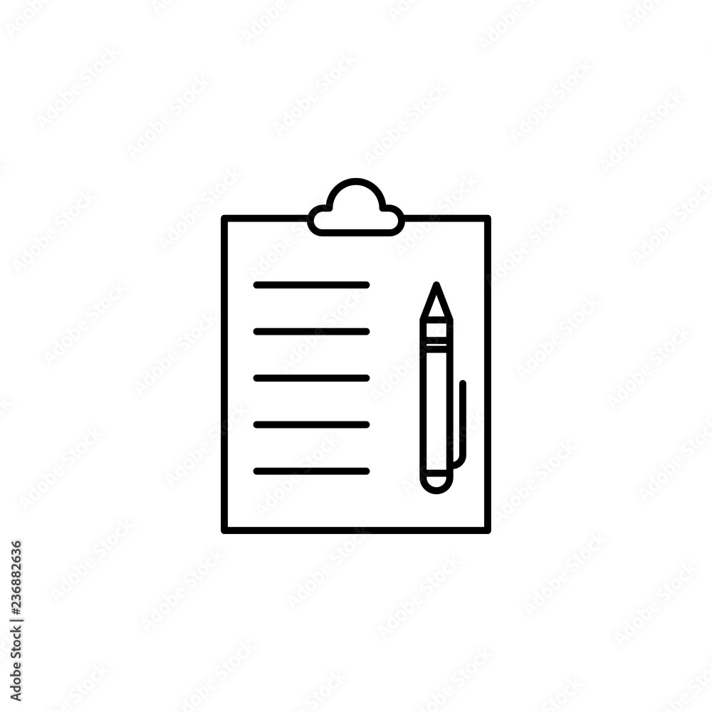 Poster medical report pen icon. element of anti aging outline icon for mobile concept and web apps. thin li