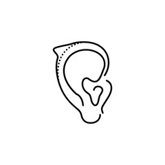 Ear plastic surgery icon. Element of anti aging outline icon for mobile concept and web apps. Thin line Ear plastic surgery icon can be used for web and mobile