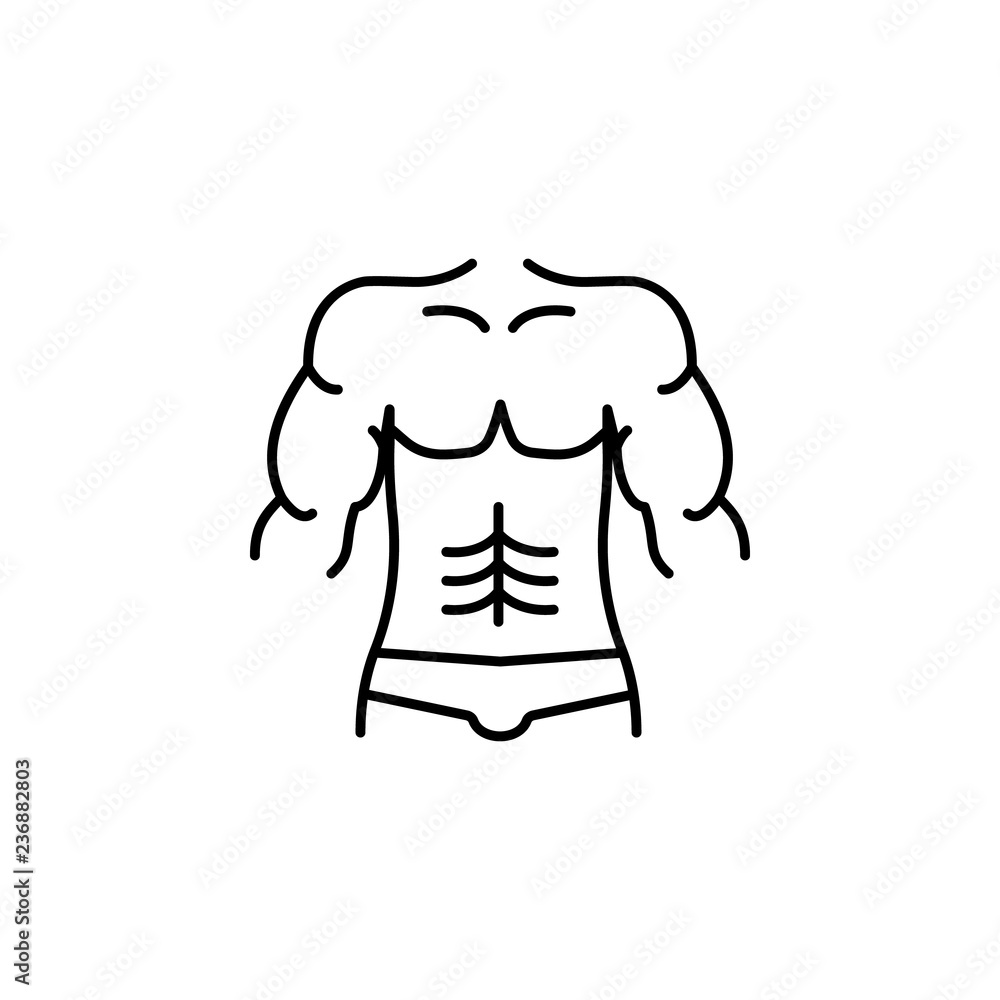 Poster ideal man figure icon. element of anti aging outline icon for mobile concept and web apps. thin line