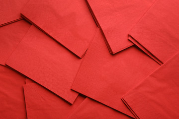 Clean paper napkins as background, top view. Personal hygiene