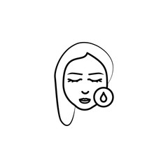 Woman, make-up, skin icon. Element of anti aging outline icon for mobile concept and web apps. Thin line Woman, make-up, skin icon can be used for web and mobile