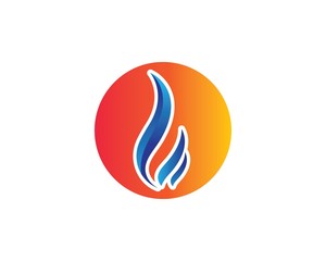 Fire flame Logo Template vector icon Oil, gas and energy logo