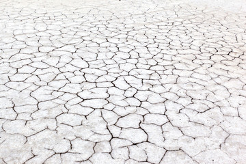 Gray dry soil or cracked ground texture background. Takyr