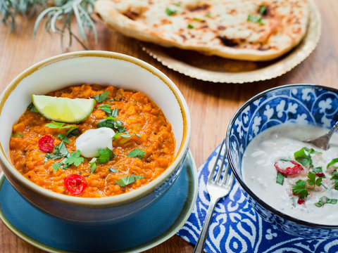 Red Lentils Indian Curry Dal