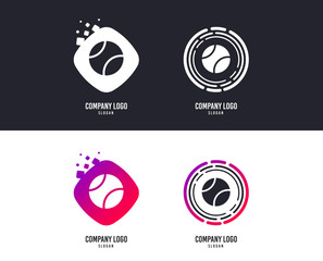 Logotype concept. Tennis ball sign icon. Sport symbol. Logo design. Colorful buttons with icons. Vector