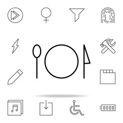 dinner icon. Minimal Universal Theme icons universal set for web and mobile