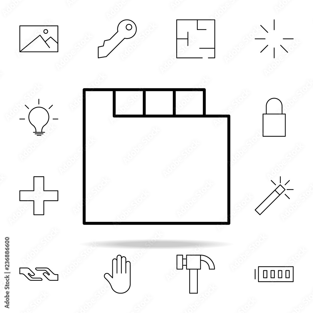 Poster folder icon. minimal universal theme icons universal set for web and mobile