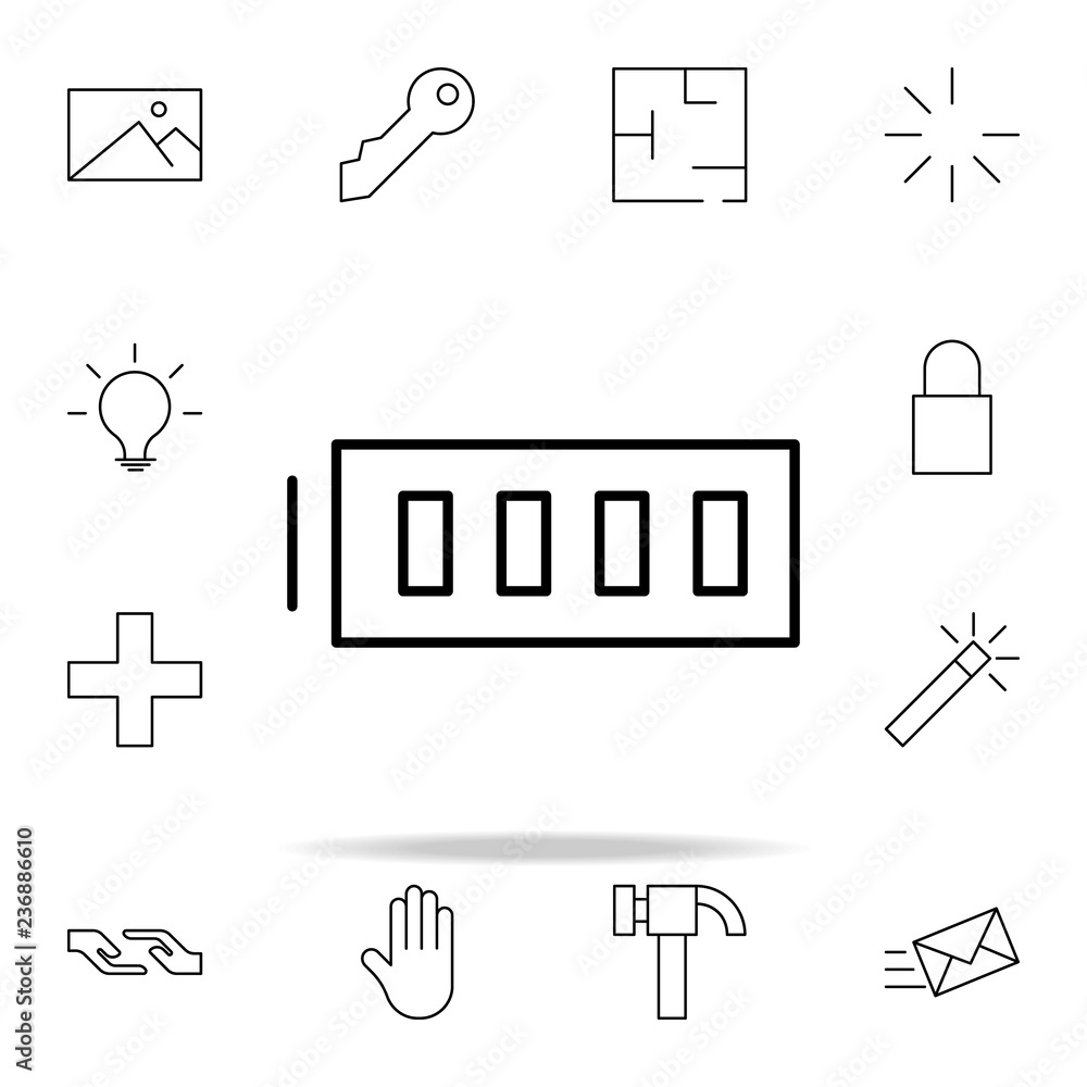 Poster full battery icon. minimal universal theme icons universal set for web and mobile