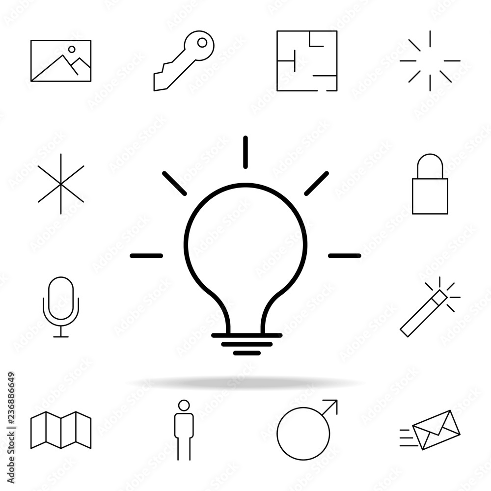 Poster idea icon. minimal universal theme icons universal set for web and mobile