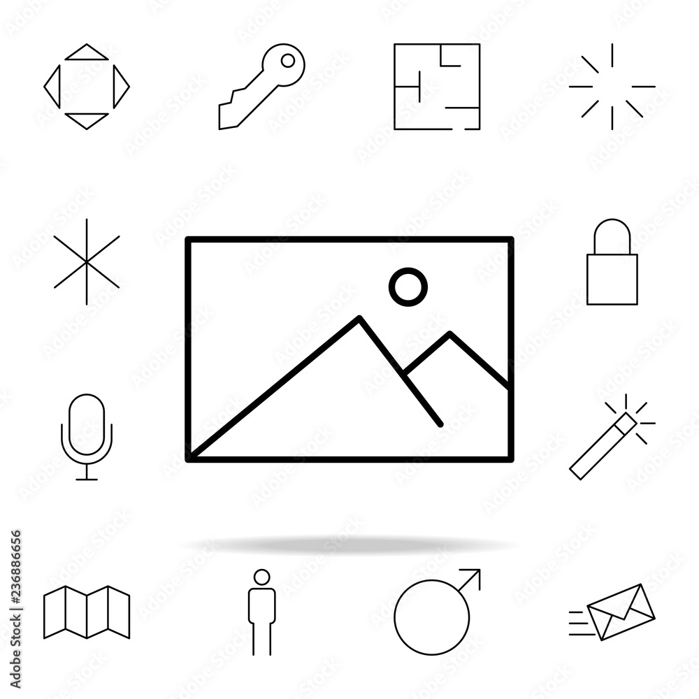 Aufkleber image icon. minimal universal theme icons universal set for web and mobile