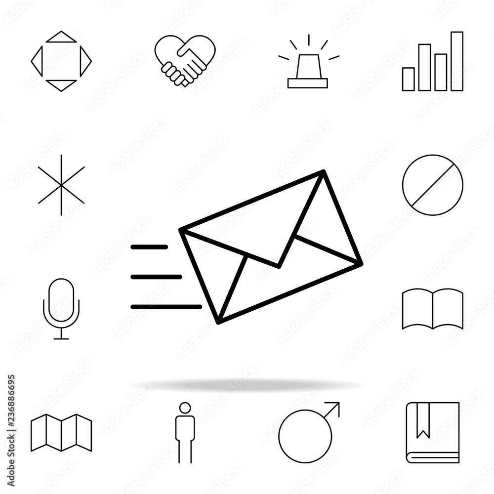Poster mailing icon. minimal universal theme icons universal set for web and mobile