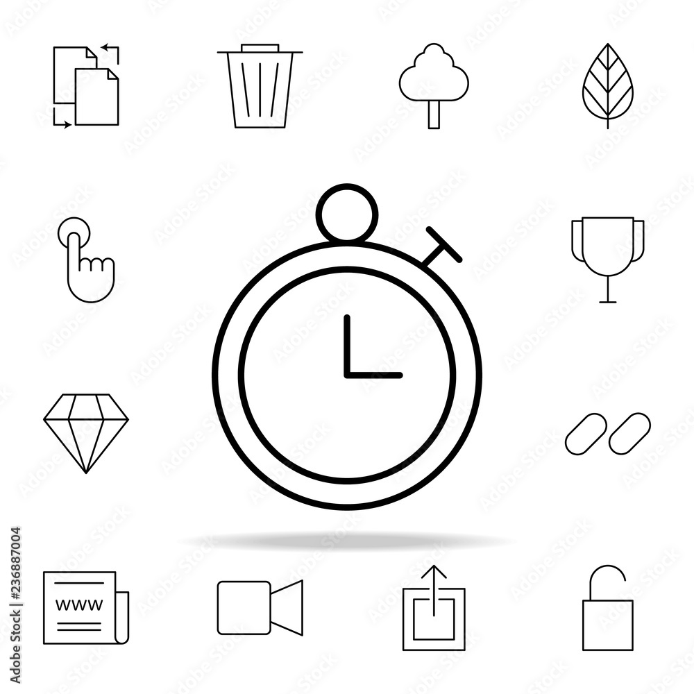 Poster timer icon. minimal universal theme icons universal set for web and mobile