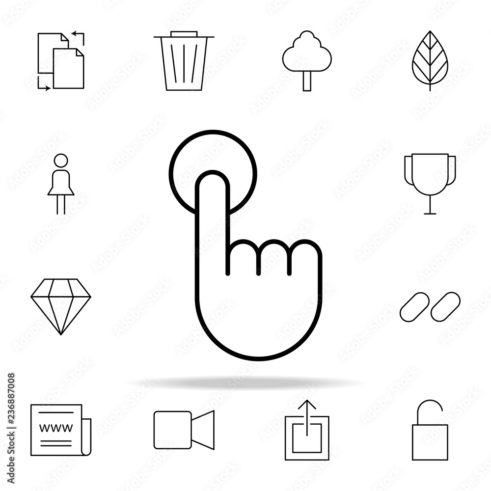 Aufkleber touch icon. minimal universal theme icons universal set for web and mobile
