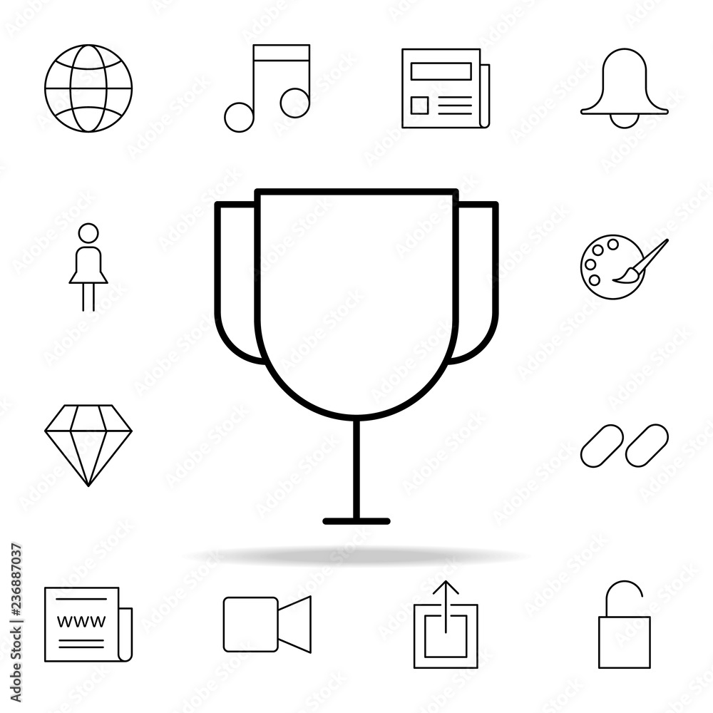 Poster trophy icon. minimal universal theme icons universal set for web and mobile