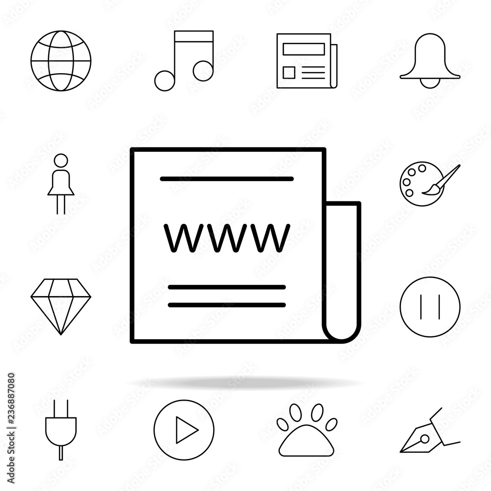 Poster web news icon. minimal universal theme icons universal set for web and mobile