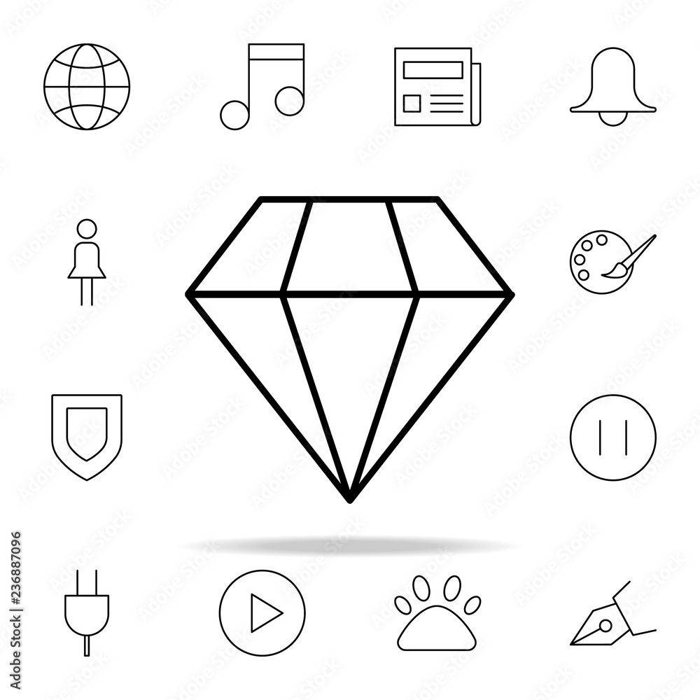 Poster wip, diamond icon. minimal universal theme icons universal set for web and mobile