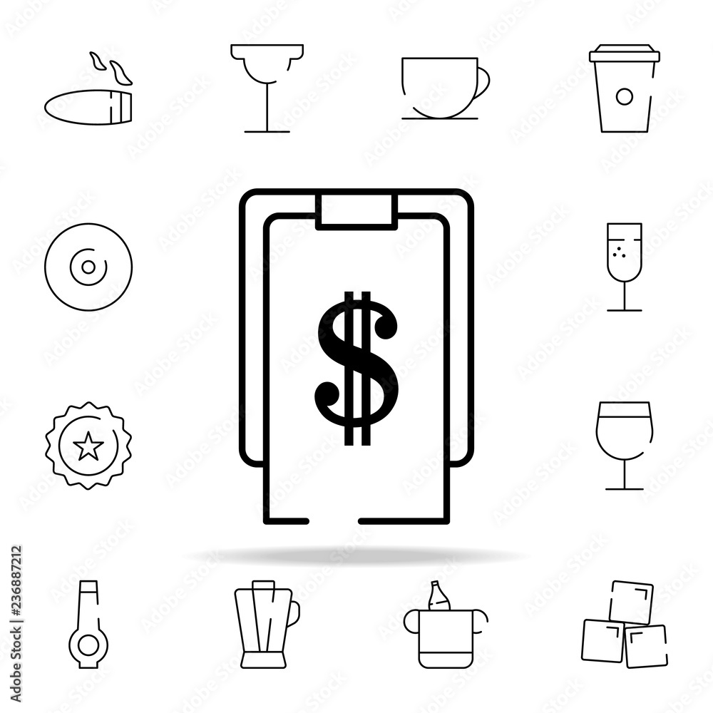 Poster bill icon. bar icons universal set for web and mobile