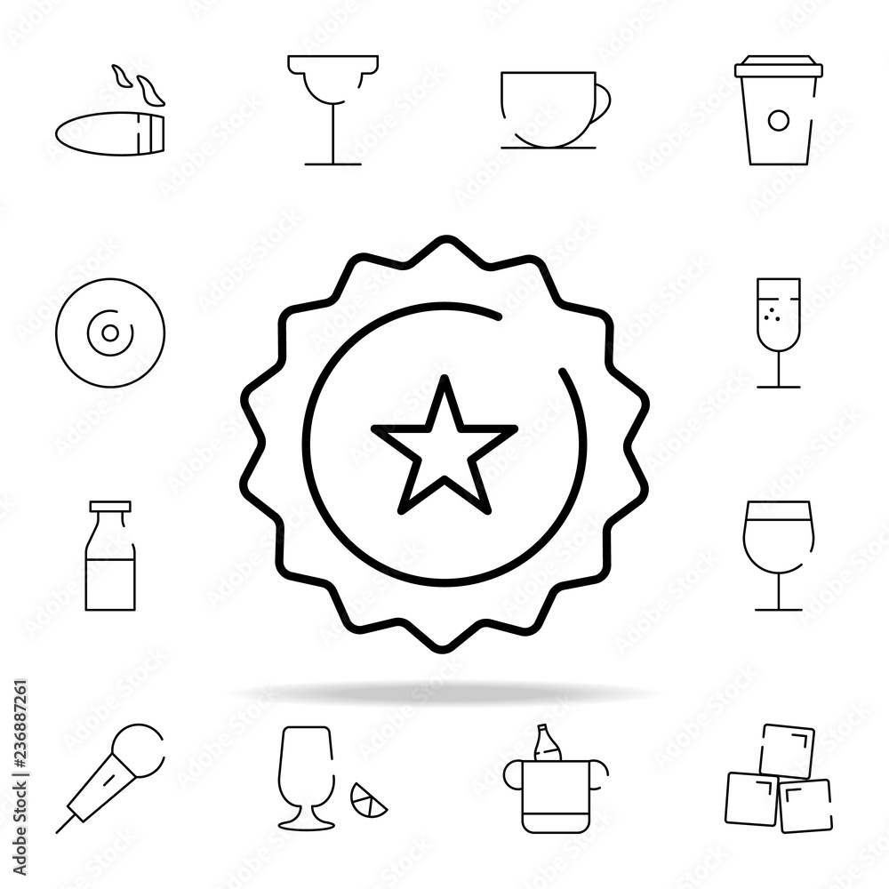 Poster cap icon. bar icons universal set for web and mobile