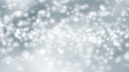 white and gray blur abstract background. bokeh christmas blurred beautiful shiny Christmas lights