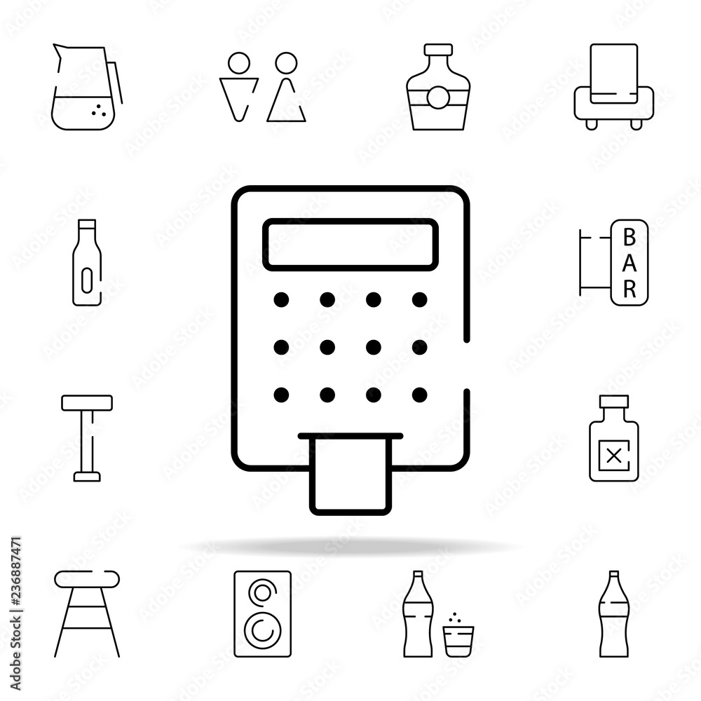 Poster point of service icon. bar icons universal set for web and mobile