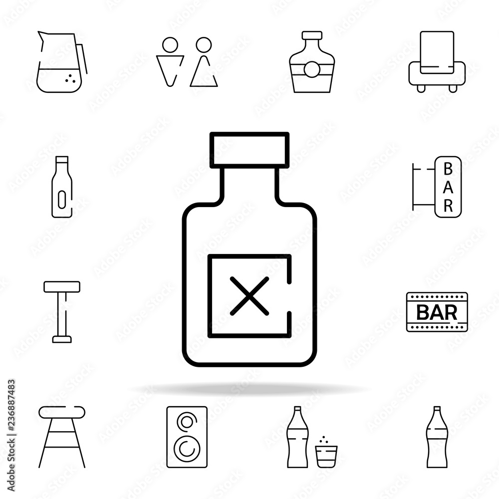 Poster rum icon. bar icons universal set for web and mobile