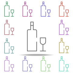 Hebrew wine icon. Elements of hannukah in multi color style icons. Simple icon for websites, web design, mobile app, info graphics