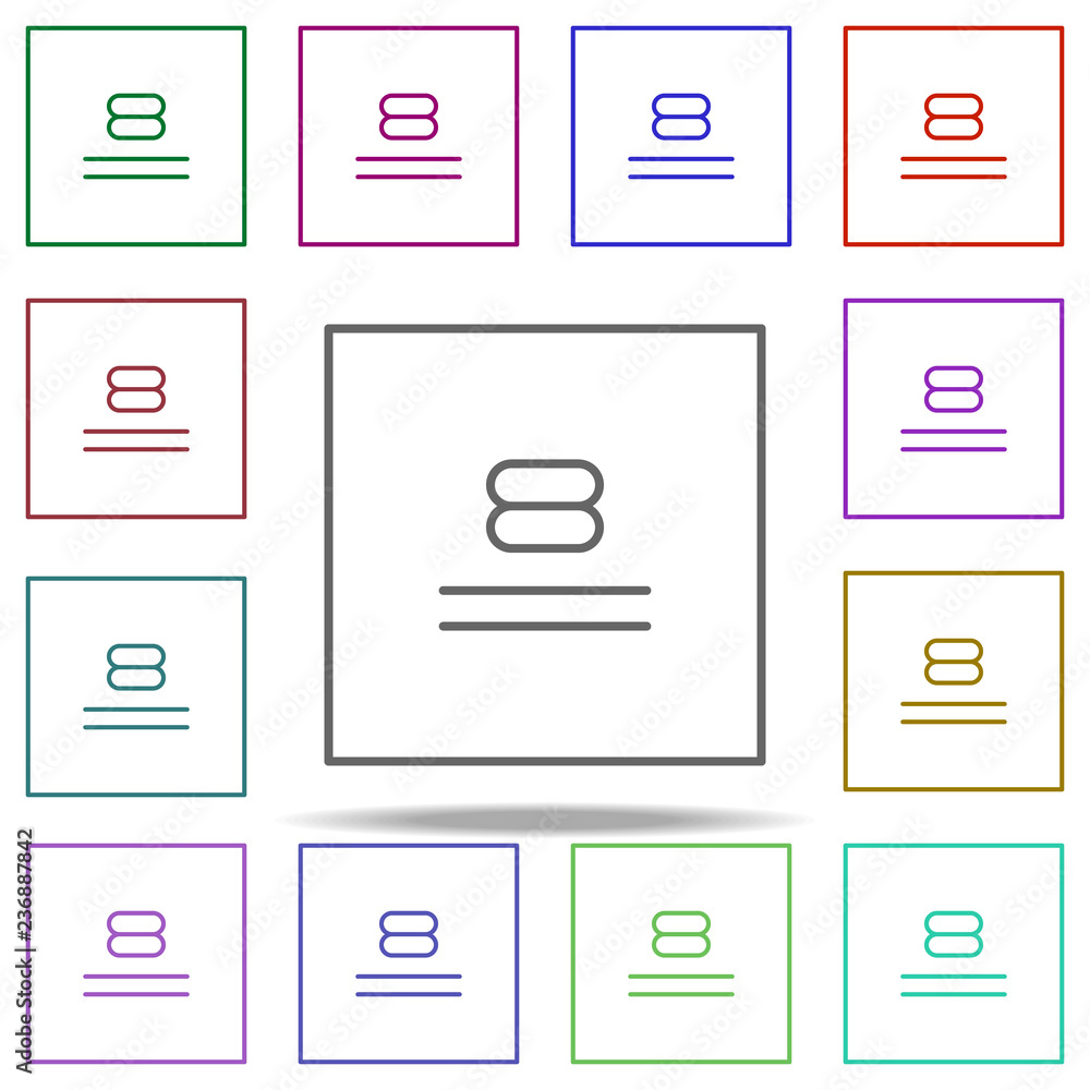 Poster max, stack, maximum icon. elements of packaging symbols in multi color style icons. simple icon for 