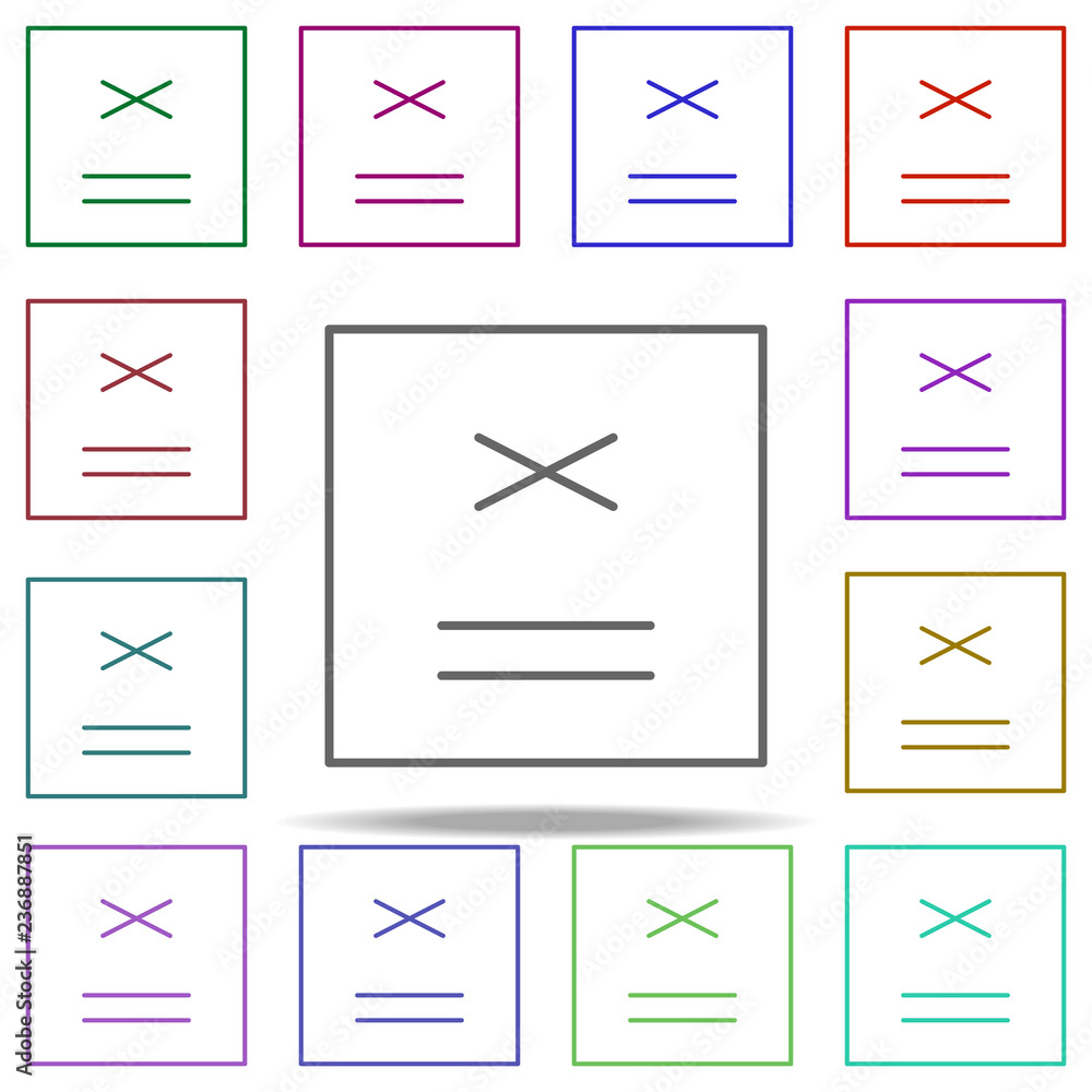 Poster no, package, stack icon. elements of packaging symbols in multi color style icons. simple icon for w