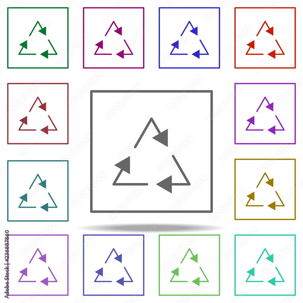 Poster recycle icon. elements of packaging symbols in multi color style icons. simple icon for websites, we