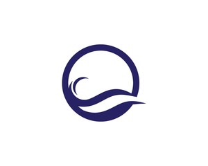 Water Wave symbol and icon Logo Template