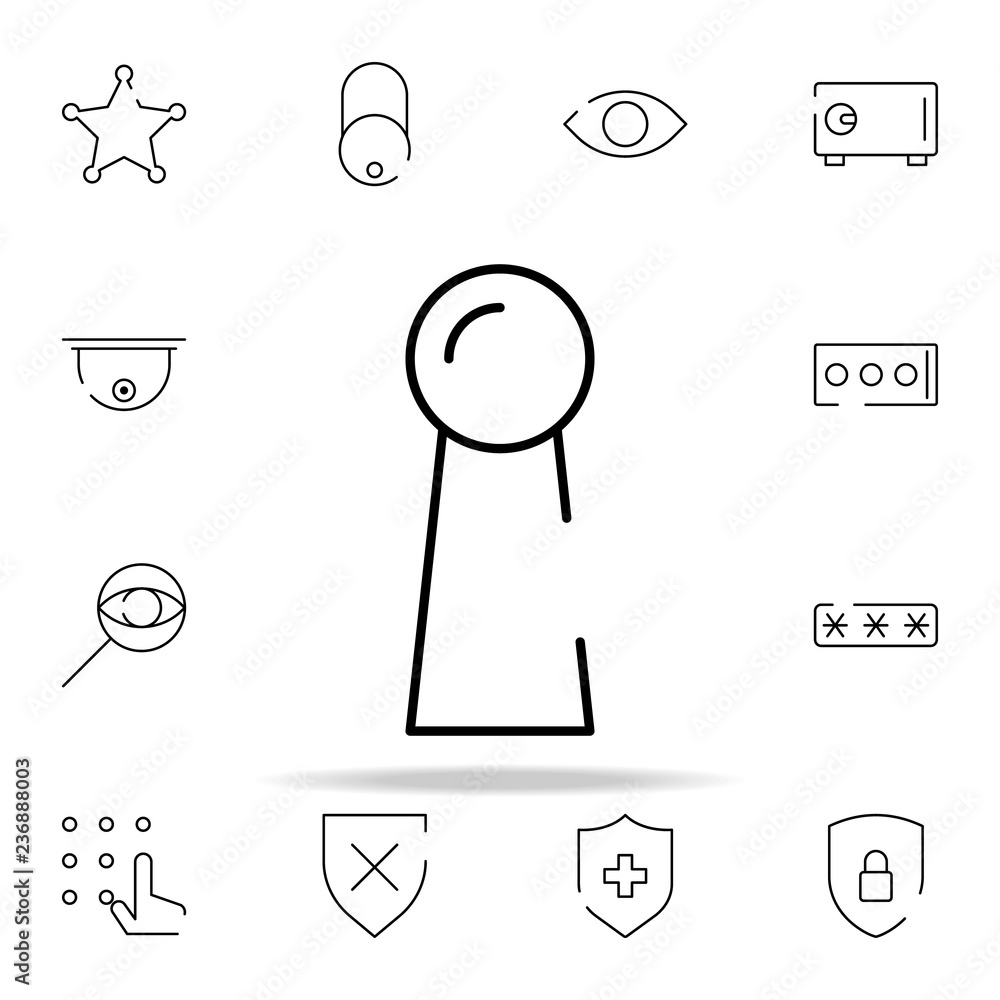 Poster keyhole icon. security icons universal set for web and mobile