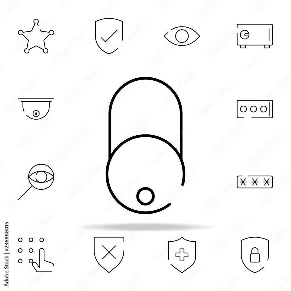 Poster lock icon. security icons universal set for web and mobile