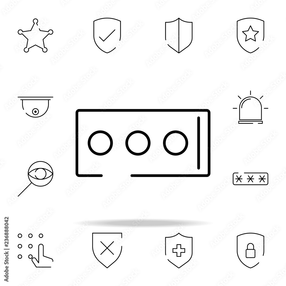 Poster password 2 icon. security icons universal set for web and mobile