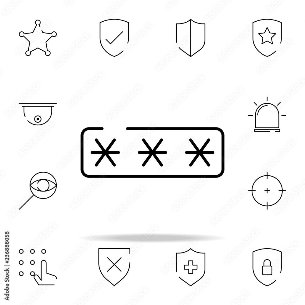 Poster password icon. security icons universal set for web and mobile