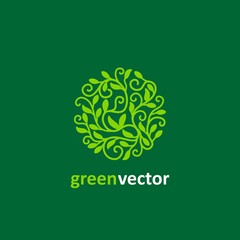 green leaf logo design inspiration